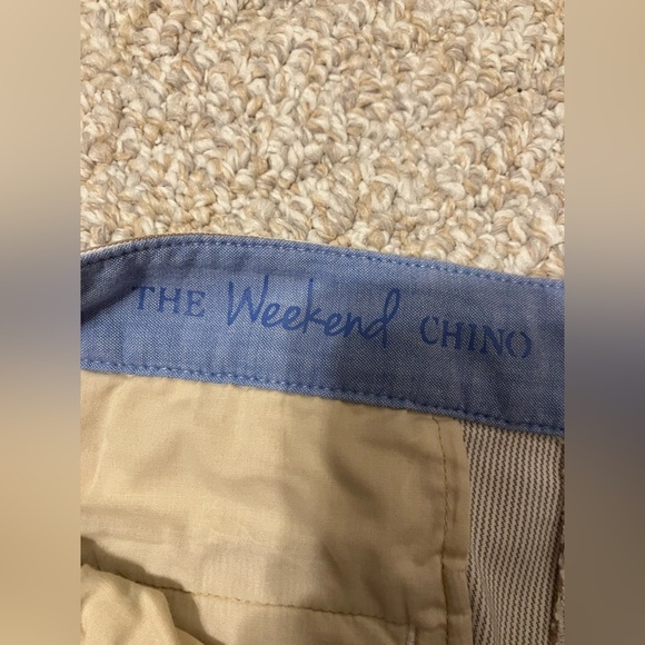 Talbots Weekend Chino striped Cropped pants women’s size 16 tan and white - Picture 10 of 14